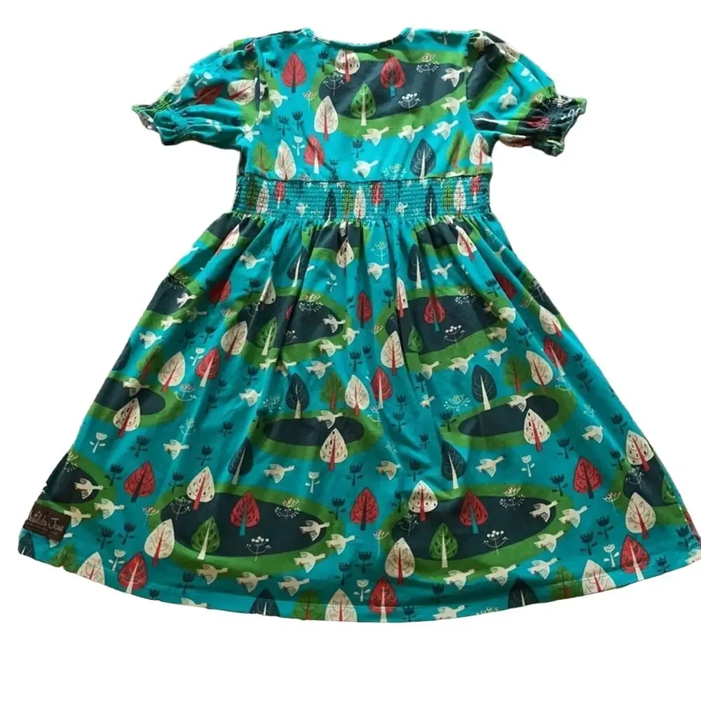 Matilda Jane Girls Holiday Lap Dress Birds of a Feather tween sz 12